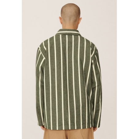 Chaqueta Umbro YMC Striped Refs Jacket Rain Forest / Cannoli Cream