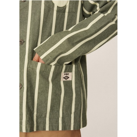 Chaqueta Umbro YMC Striped Refs Jacket Rain Forest / Cannoli Cream