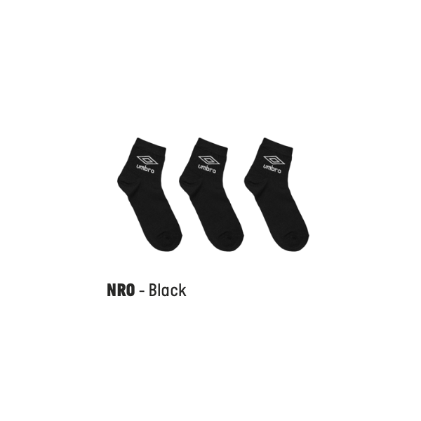 Calcetines Umbro Super Snickers Combed Negro Pack 3