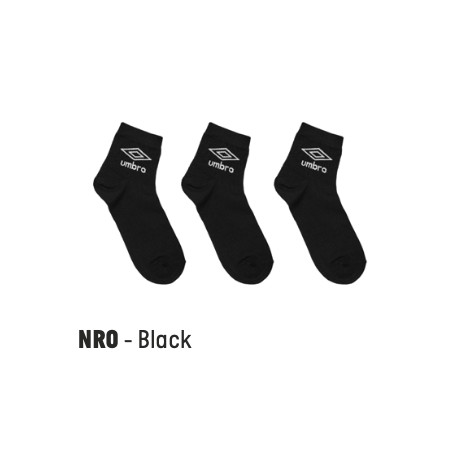 Calcetines Umbro Super Snickers Combed Negro Pack 3