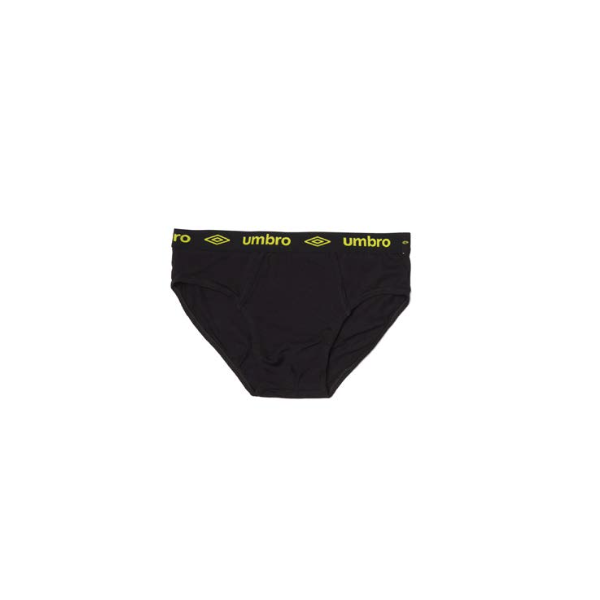 Slip Umbro Cotton Negro y Lima