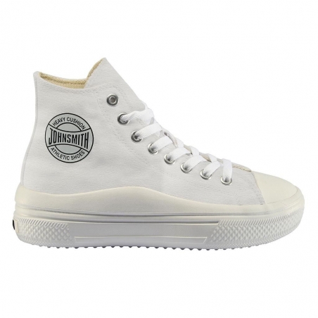 Zapatilla John Smith Licy High Piel Blanca