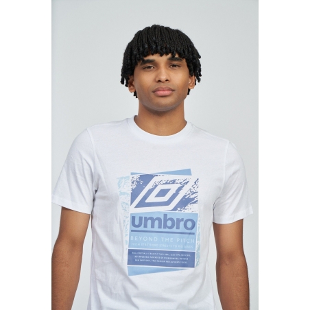 Camiseta Umbro FW Layered Box Logo Graphic Tee Brilliant White