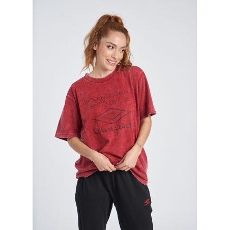 Camiseta Umbro Large Logo Tee Red Dahlia