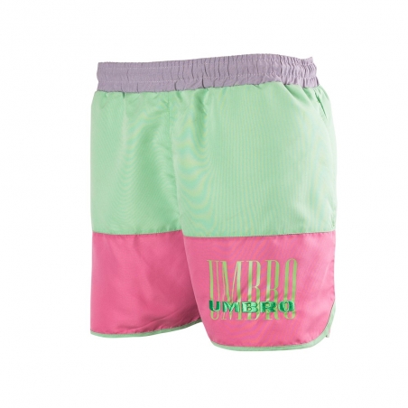 Bañador Umbro Ethos Swim Short Ash Grey / Cassis / Aqua Mint