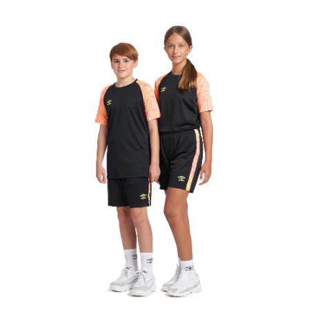 Camiseta Umbro Axis Jersey - JNR - Black / Safety Yellow / Knockout Pink