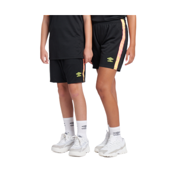 Short Umbro Axis Knit Short - JNR - Black / Safety Yellow...