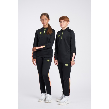 Pantalón Umbro Axis Training Pant - JNR - Black / Safety Yellow / Knockout Pink
