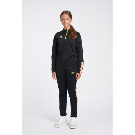 Pantalón Umbro Axis Training Pant - JNR - Black / Safety Yellow / Knockout Pink