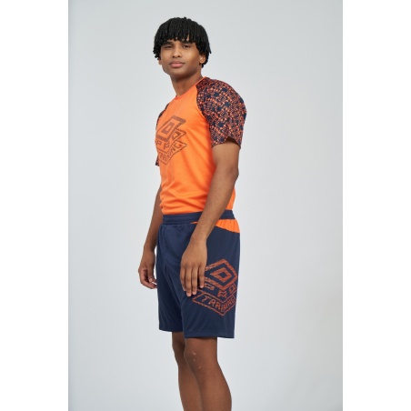 Short Pro Training Active Short Poly Short Dark Navy / Vermillion Orange