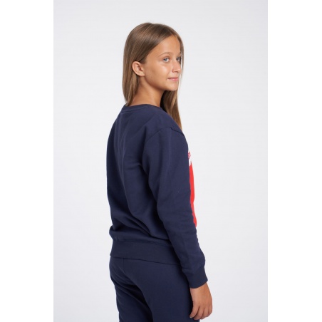 Sudadera Umbro Fw Sportswear Sweat Dark Navy / Vermillion / Brilliant White - JNR