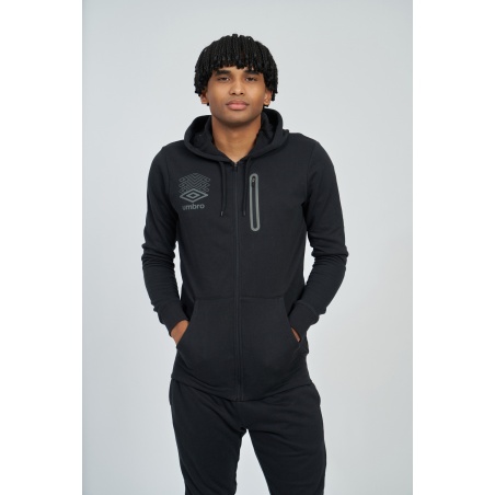 Chaqueta Umbro FW Terrace Zip Hoodie Black / Gunmetal