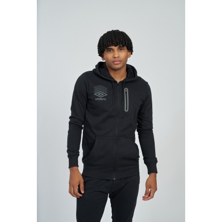 Chaqueta Umbro FW Terrace Zip Hoodie Black / Gunmetal