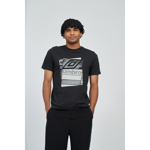 Camiseta Umbro Fw Layered Box Logo Graphic Tee Black