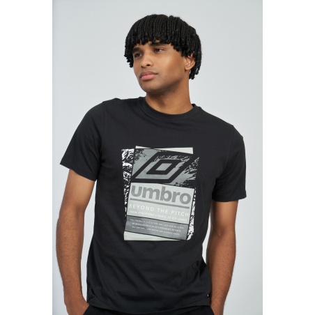 Camiseta Umbro Fw Layered Box Logo Graphic Tee Black