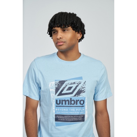 Camiseta Umbro FW Layered Box Logo Graphic Tee Clear Sky