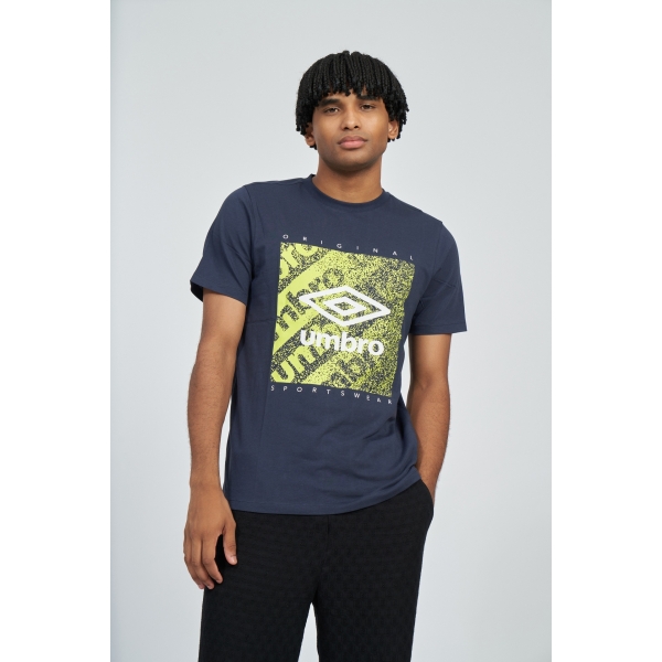 Camiseta Umbro FW Grain Graphic Tee Dark Navy