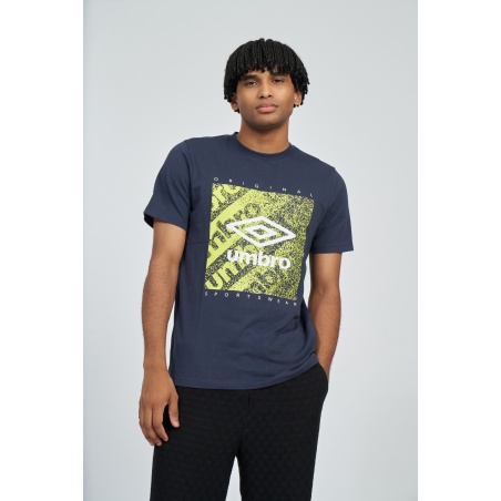 Camiseta Umbro FW Grain Graphic Tee Dark Navy