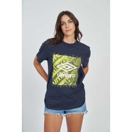 Camiseta Umbro FW Grain Graphic Tee Dark Navy
