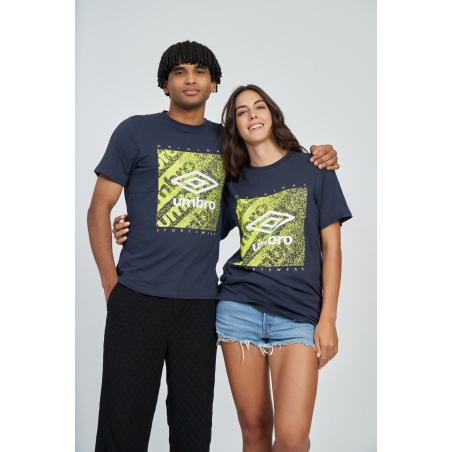 Camiseta Umbro FW Grain Graphic Tee Dark Navy