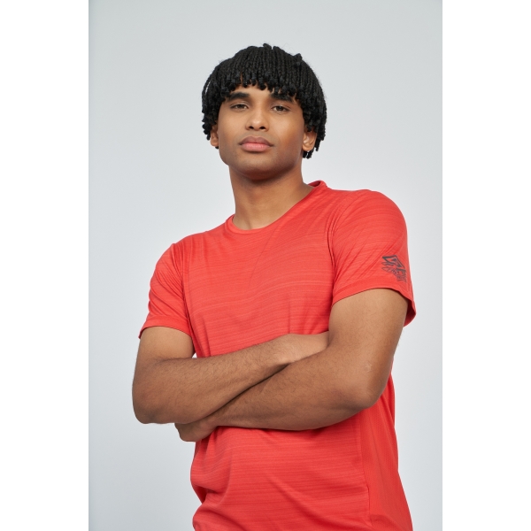 Camiseta Umbro Pro Training Marl Poly Tee Rococco Red Marl