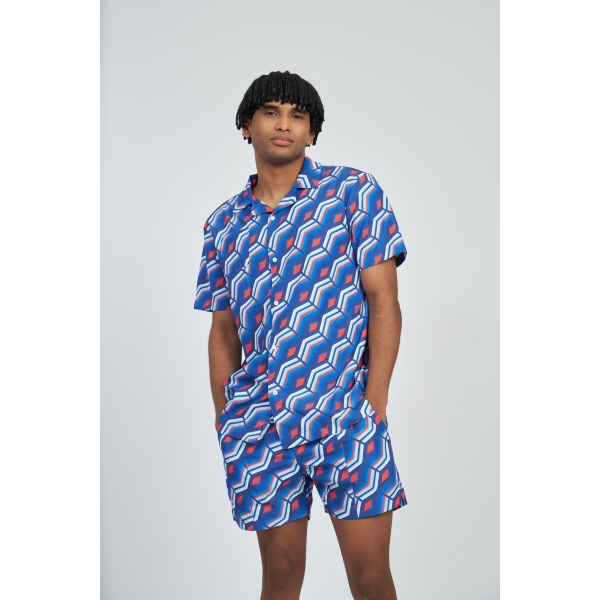 Camisa Umbro Printed Regal Blue Multi