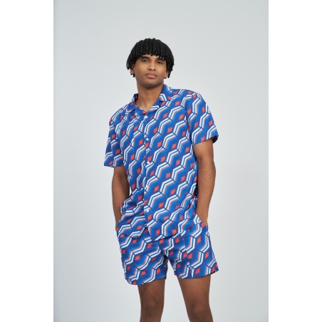 Camisa Umbro Printed Regal Blue Multi