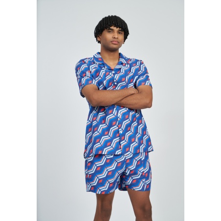 Camisa Umbro Printed Regal Blue Multi