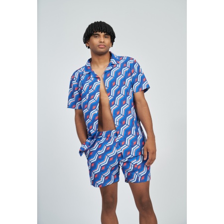 Camisa Umbro Printed Regal Blue Multi