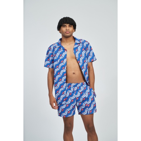 Camisa Umbro Printed Regal Blue Multi