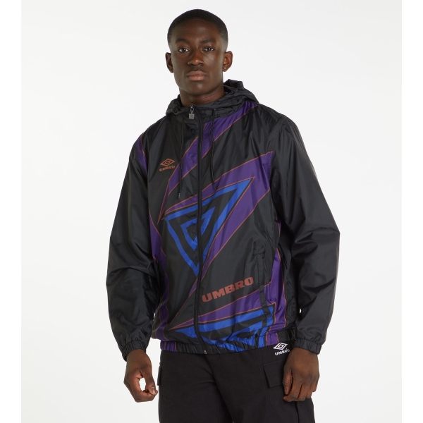 Chaqueta Umbro Aries FZ Cagoule Jacket Black / Heliotrope...