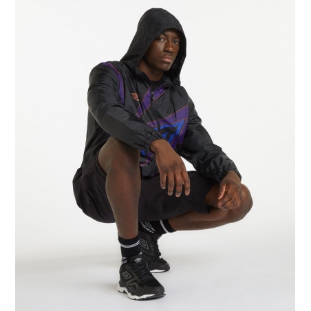 Chaqueta Umbro Aries FZ Cagoule Jacket Black / Heliotrope / Russet / Electric Blue