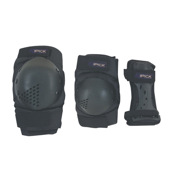 Set protecciones patinaje adulto Black