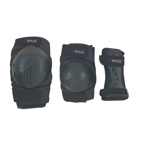 Set protecciones patinaje adulto Black
