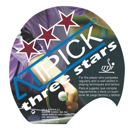 Pala Ping-Pong Avanzado 4 ****, goma lisa 1.8 mm ITTF Red