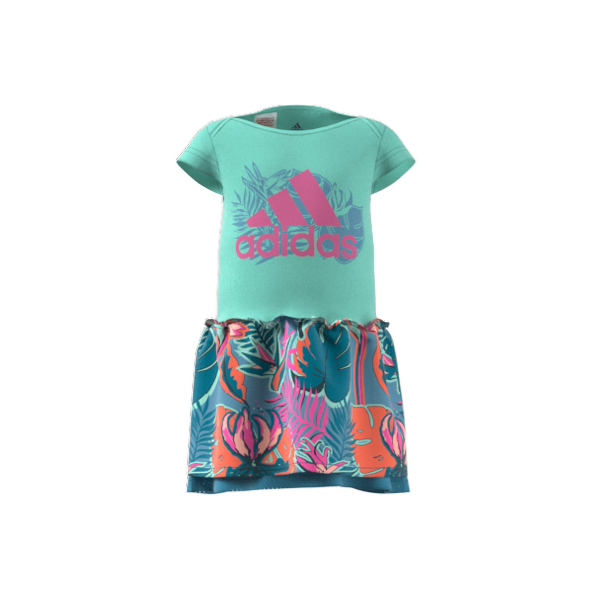 Conjunto Adidas Flower Print Toddlers Azul