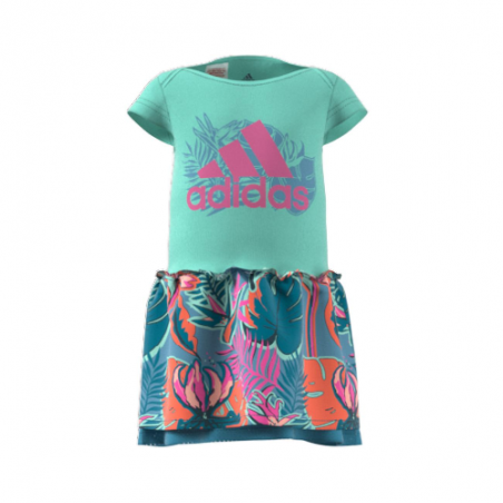 Conjunto Adidas Flower Print Toddlers Azul