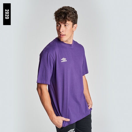 CLASSICO 2 CREW TEE HELIOTROPE / SAFETY YELLOW