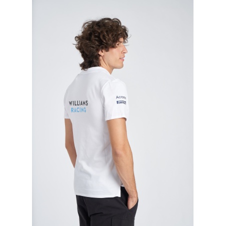 WILLIAMS RACING MEDIA POLO BRILLIANT WHITE / MEDIEVAL BLUE