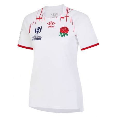 Camiseta Umbro England Rugby 22/23 Red Roses WRWC Home Replica Jersey