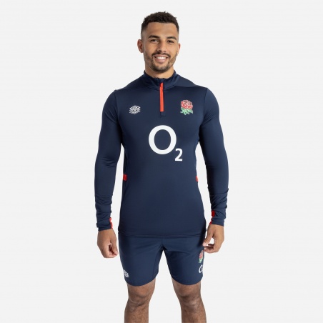 Sudadera Umbro England Rugby 23-24 Mid Layer Top (O2) Navy Blazer / Dress Blue / Flame Scarlet