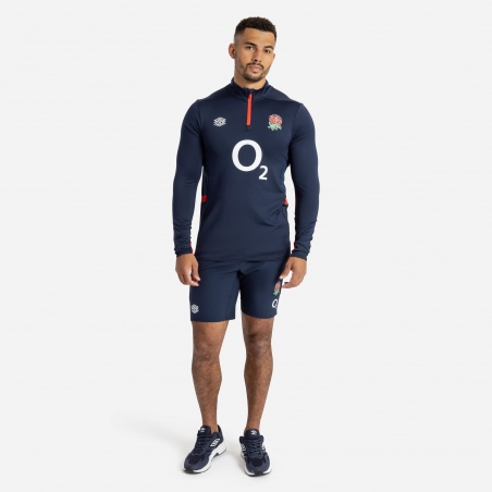 Sudadera Umbro England Rugby 23-24 Mid Layer Top (O2) Navy Blazer / Dress Blue / Flame Scarlet