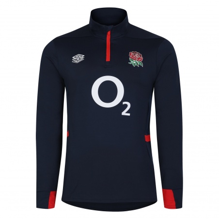 Sudadera Umbro England Rugby 23-24 Mid Layer Top (O2) Navy Blazer / Dress Blue / Flame Scarlet