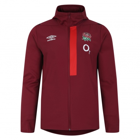 Chaqueta Umbro England Rugby 23-24 Hooded Jacket Tibetan Red / Zinfandel / Flame Scarlet