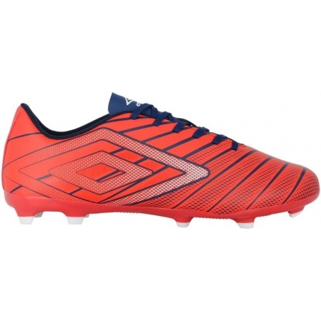 Bota de Fútbol Umbro Velocita Elixir League FG - JNR - Rococco Red / White / Estate Blue