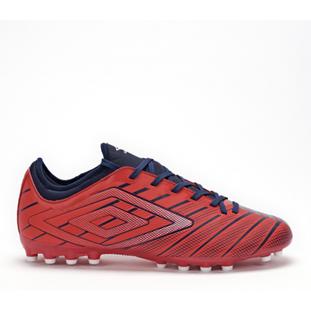 Bota de Fútbol Umbro Velocita Elixir League AG - JNR - Rococco Red / White / Estate Blue