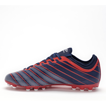 Bota de Fútbol Umbro Velocita Elixir League AG - JNR - Rococco Red / White / Estate Blue