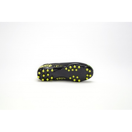 Bota De Fútbol Umbro Formation II AG - JUNIOR - Black / White / Green Gecko / Safety Yellow