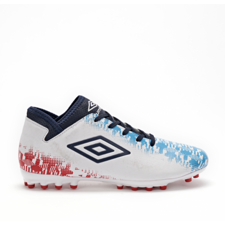 Zapatilla de Fútbol Sala Umbro Formation II IC - JUNIOR - White / Dark Navy / Vermillion / Atomic Blue