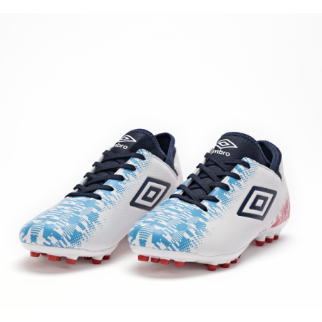Zapatilla de Fútbol Sala Umbro Formation II IC - JUNIOR - White / Dark Navy / Vermillion / Atomic Blue